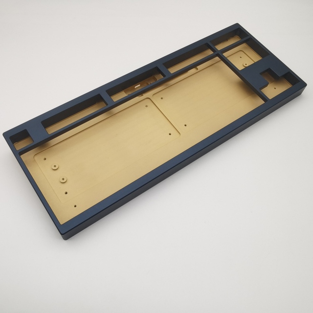 mechanical keyboard case keyboard anodized aluminiumparts Mechanical Keyboard Case Plate Weight Top Bottom OEM