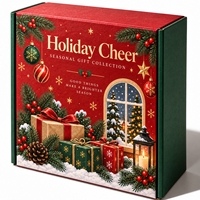 Boîte cadeau de Noël personnalisée, ruban, carton rigide, couvercle de qualité supérieure, base pliable, boîtes d'emballage en papier