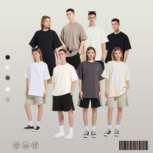 เสื้อยืดลำลองผู้ชาย ผ้าฝ้าย 100% 300 กรัม แขนสั้น ทรงหลวม มีไซส์ใหญ่  รับสั่งทำ  ดีไซน์เรียบ  แบบดิจิทัล - Product Image 2