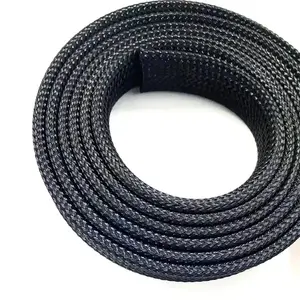 China Production Wear Resistant PET Braided Sleeve Braided Fiberglass Sleeve High Temperature