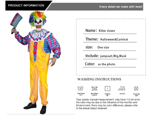 <span class=keywords><strong>Disfraz</strong></span> <span class=keywords><strong>de</strong></span> <span class=keywords><strong>payaso</strong></span> aterrador para Halloween, traje <span class=keywords><strong>de</strong></span> <span class=keywords><strong>payaso</strong></span> <span class=keywords><strong>asesino</strong></span> <span class=keywords><strong>de</strong></span> terror para adultos - Product Image 2