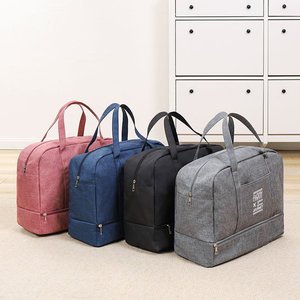 Outdoor Travel Wholesale China Fashion Polyester Garment Duffel Bag Dry Wet Separation Custom Logo Gym Wash Bags Heavy Duty