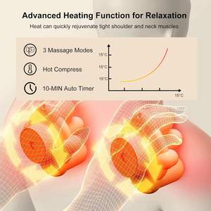 Pemijat leher dan punggung nirkabel, dapat diisi ulang dengan tisu dalam pemijat getar panas untuk nyeri tubuh - Product Image 6