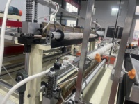 Dexinda mesin penyegel bawah tas Pe plastik, mesin pembuat manufaktur tas empat garis lapisan ganda untuk tas