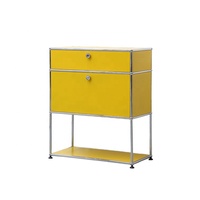 Mesita de Noche Moderna de Acero Inoxidable de Alta Calidad con Doble Nivel, Mueble de Almacenamiento para Sala de Estar, para el Hogar y Hoteles
