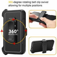 Étui de téléphone antichoc triple protection avec clip arrière pour iPhone 15 14 Pro Max 13 12