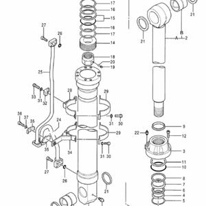 Belparts Excavator Hydraulic EX1200-5 Ensemble de vérin de bras de flèche et de godet pour Hitachi 4459481 4489977 4438244 4453176 4454760 - Product Image 6
