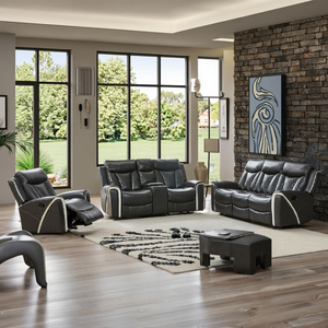 Asientos Reclinables Profesionales para Cine en Casa <span class=keywords><strong>Frank</strong></span> con Portavasos para Noches de Cine VIP - Product Image 1