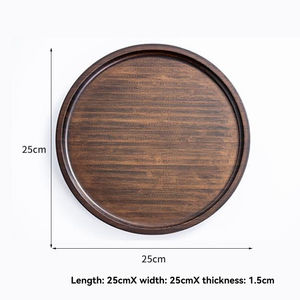 Plateau de service en bambou écologique Vaisselle pour la maison Assiette décorative en bois Thé Fruits Légumes Steak Pain Dessert Assiette à gâteau - Product Image 4