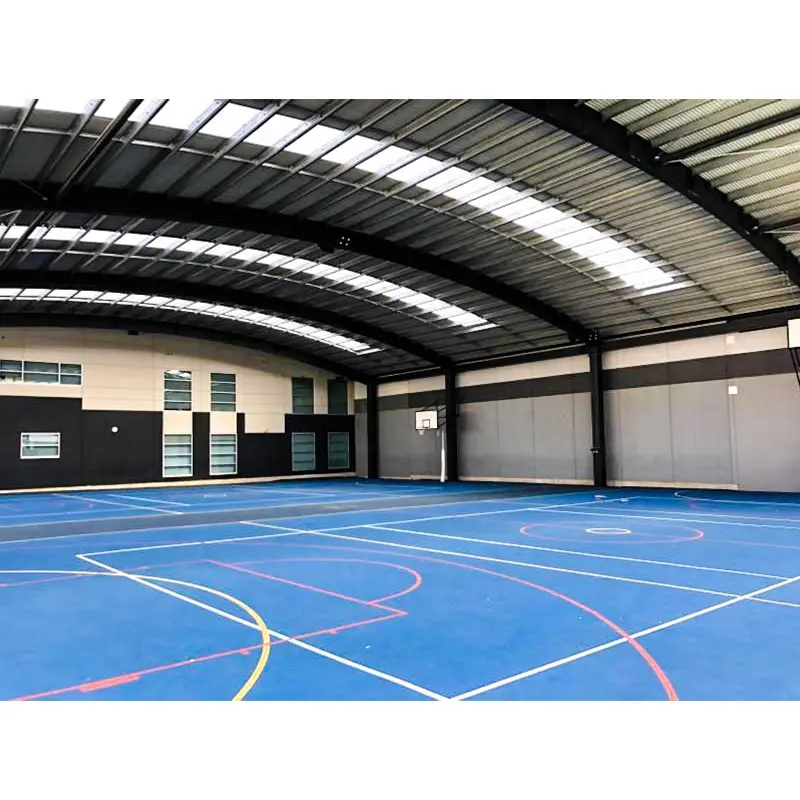 בניית מתכת מבנה פלדה לגג מבנה פלדה מחסן ספורט מגרש כדורסל מקורה