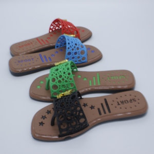 Yuhui của phụ nữ in <span class=keywords><strong>PVC</strong></span> <span class=keywords><strong>Flip</strong></span> <span class=keywords><strong>Flops</strong></span> 2025 mở Toe bãi biển dép đi trong nhà với phẳng-hình thức cho mùa hè - Product Image 1