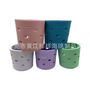Funda para vaso de EVA perforada y aislada, roja, 80x110mm, para uso en bolsas de playa - Product Image 5