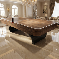 Table de billard de luxe 3-en-1 Wanyaju avec plateau de tennis, taille personnalisée ODM/OEM, multi-usages 9 pieds, pour mobilier de luxe