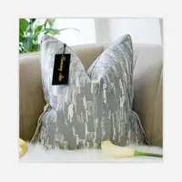 Jacquard capa de travesseiro de tecido de cetim, almofada quadrada protetora de decoração, para casa e hotel