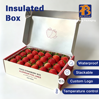 Boîtes en carton personnalisées avec logo, pour poissons, légumes, boîtes en carton ondulé isolées pour le transport d'aliments congelés