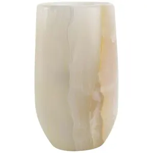 Nova Idéia Decoração Interior Elegante Ônix Branco Vaso Para Hotel Vaso Vaso Escultura Decorativa Ônix Branco Mármore Mão-esculpida Itália
