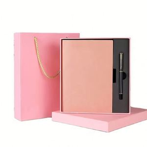 Wholesale High Quality Manufacturer A5 Soft Leather <b>Notebook</b> With Pen for Man Custom logo Business <b>Notebook</b> and Pen Gift <b>Set</b> - Product Image 1