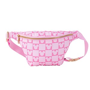 Bolso de Cintura Moderno con Diseño de <span class=keywords><strong>Mickey</strong></span> <span class=keywords><strong>Mouse</strong></span> a Cuadros en Rosa, Bolso Bandolera Portátil de Viaje para Mujer - Product Image 1