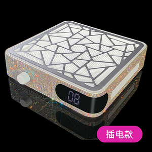 <b>Pink</b> Nail Art Vacuum Cleaner with Diamond Inlaid Design High Suction for Polishing and Removing Nails Without Running Dust - Product Image 2