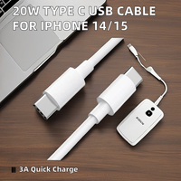 Cable USB Tipo C a USB de 1m y 2m con Carga Rápida PD de 20W y Transferencia de Datos, con Blindaje Trenzado, para Teléfonos Móviles iPhone 14 y 15, Directo de Fábrica