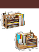 Caja receptora de escritorio A4, papel y Carpeta de libros, bolígrafo cilíndrico, papel de dibujo, toalla, estante de papelería, artefactos de dormitorio para estudiantes