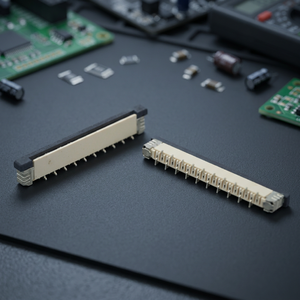 818RXXPTX-43_1.0ph ZFPC SMT VT ขั้วต่อแบบ FFC FPC (Flat Flex) แนวตั้ง  ทองแดงผสมดีบุกชุบ  ระยะพิทช์ 1 มม. 4~40 พิน ความสูง 5.6 มม. - Product Image 3