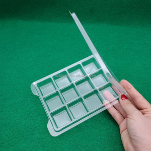 Boîte à cire 6 grilles carrées Ailes <span class=keywords><strong>d</strong></span>'<span class=keywords><strong>ange</strong></span> Impression PET Bougie <span class=keywords><strong>d</strong></span>'aromathérapie transparente Blister Huile essentielle Gel Emballage Fusion - Product Image 6