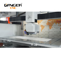 Machine de découpe CNC 5 axes haute précision, puissance totale 29 kW, 85 °   Inclinaison de table, lame de 400-500 mm |   pour la fabrication et la décoration de pierres