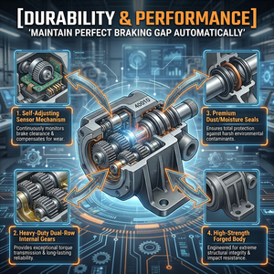 Régulateur automatique universel de jeu de frein 40010 pour <span class=keywords><strong>Scania</strong></span>, Volvo, Mercedes-Benz et remorques |   Haldex Style 10 Spline, alésage de 1,5 pouces - Product Image 5