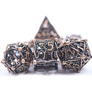 Ankheg-Juego de dados de Metal hueco, DND 7 D & D, para juego de mazmorras y Dragón, <span class=keywords><strong>color</strong></span> cobre antiguo - Product Image 4