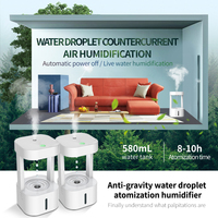 Portable h2o Antigravité Humidificateur Aroma Huile Essentielle Anti Gravité Humidificateur Diffuseur Usb Air Anti Gravité Goutte D'eau