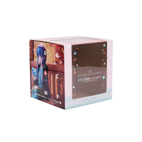 Caja de correo de cartón corrugado plegable en relieve ecológica personalizada, embalaje de ventana colorida para envío, carpeta de regalo con logotipo