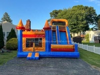 La grande maison de rebond double ruelles glisse la glissière gonflable de videur combinée à vendre