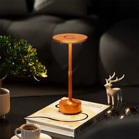 Lampe de bureau LED moderne sans fil à gradation tactile rechargeable pour hôtels Lampe de table à batterie LED au design simple