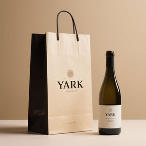 Sacs en carton personnalisés de luxe imprimés pour bouteilles de vin - Product Image 6