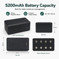 Traceur GPS Trevaron Auto 5200mAh pour flottes de voitures de location avec application de suivi de localisation et abonnement requis