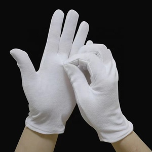 Trắng Kiểm Tra Bông Làm Việc Găng Tay Đồng Xu Trang Sức Găng Tay Nhẹ - Product Image 2