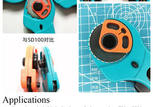 Cortador Rotatorio al por Mayor R45mm, Rodillo para Patchwork, Herramientas de Corte Fácil para Tela, Cuero, Papel, Boletos, Láminas Blandas, Manualidades DIY - Product Image 3