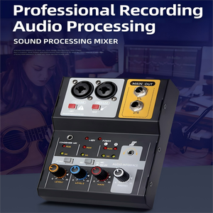 Mini mezclador de consola de <span class=keywords><strong>Audio</strong></span> profesional de 2 canales, equipos de apoyo, grabación de <span class=keywords><strong>Audio</strong></span> para adopción de velocidad, Mezclador Alto - Product Image 6