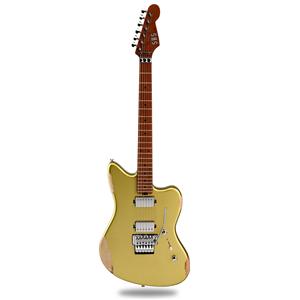 Guitarra eléctrica con cuerpo de aliso macizo, mástil de arce flameado tostado, trémolo Floyd Rose con bloqueo y acabado relic VS200 - Product Image 4