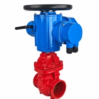 Vanne à opercule électrique à serrage, corps en fonte ductile, DN50~DN125 (2"~5"), pour la protection incendie/la plomberie/le traitement des eaux usées