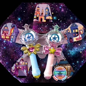 Magic Wand cô gái công chúa cổ tích Cây Đũa phép dẫn ánh sáng lên phát sáng âm nhạc Đồ chơi đám cưới bên ngôi sao ma thuật quay Cây Đũa phép - Product Image 5