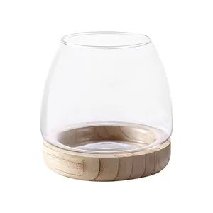 Creative And Minimalist Glass Instagram Style Landscape Circular Transparent Small Hydroponic Fish Tank
