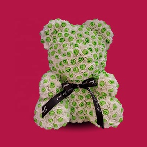 Flor Artificial Pequeña Espuma De Poliestireno Rojo Tedy Floral Espuma Pe 40Cm Osos De Rosas Flores Regalo Oso Rosa De Peluche Con Caja - Product Image 4