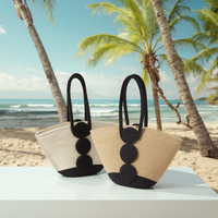 Sac de plage en coton tissé de type niche, nouveau modèle d'été, grande capacité, pour les voyages, les stations balnéaires, les vacances en bord de mer, panier à main