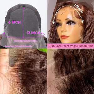 Pelucas de Cabello Humano Pre-Arrancadas de 180% de Densidad, 30 Pulgadas, Ondas Profundas Marrones, con Encaje Frontal HD 13x6 y Línea de Cabello, para Mujeres - Product Image 6