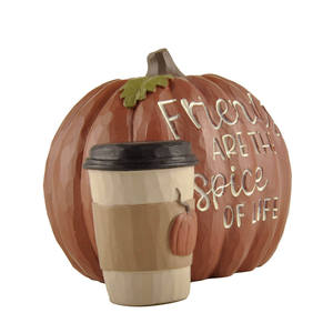 2024 nuovo arrivo stagione autunnale fatti a mano in resina zucca W/tazza di caffè-gli amici sono <span class=keywords><strong>il</strong></span> sale <span class=keywords><strong>della</strong></span> <span class=keywords><strong>vita</strong></span> - Product Image 4