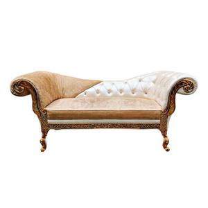Sofá de Boda Tallado en Oro Real, Chaise Longue de Terciopelo con Respaldo Acolchado, Sofá de Lujo para Decoración de Escenarios y Muebles de Sala de Estar - Product Image 4