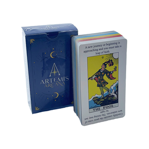 制造商定制标志印刷金箔甲骨文塔罗牌游戏金边塔罗牌带指南 - Product Image 1