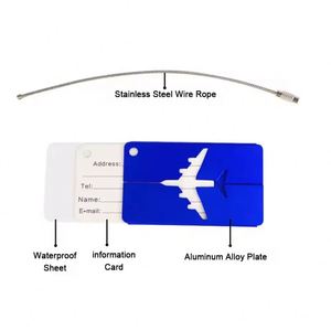 Factory Wholesale Travel Aluminium Suitcase Logo <b>Name</b> Custom Metal Luggage <b>Tag</b> - Product Image 3